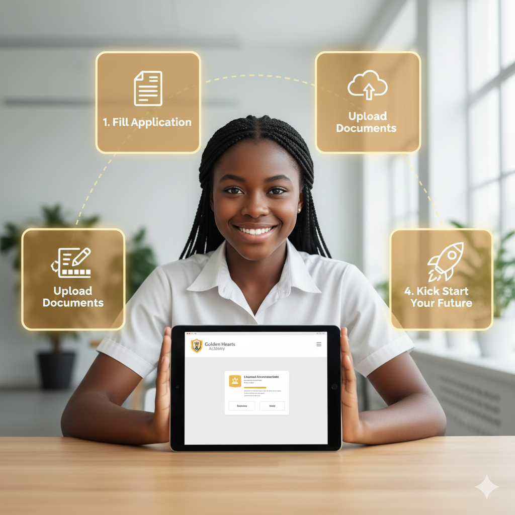 Admissions Process Flow Infographic